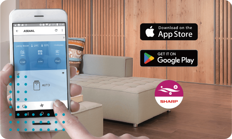 Sharp Performance App SHARP UA-KIN42E-H – oczyszczacz powietrza z nawilżaniem, jonizacją PCI ...